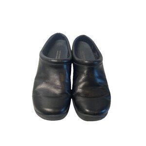 Merrell Encore Nova Mules Womens 9.5 M Black Shoes Clogs Slip On Leather Casual